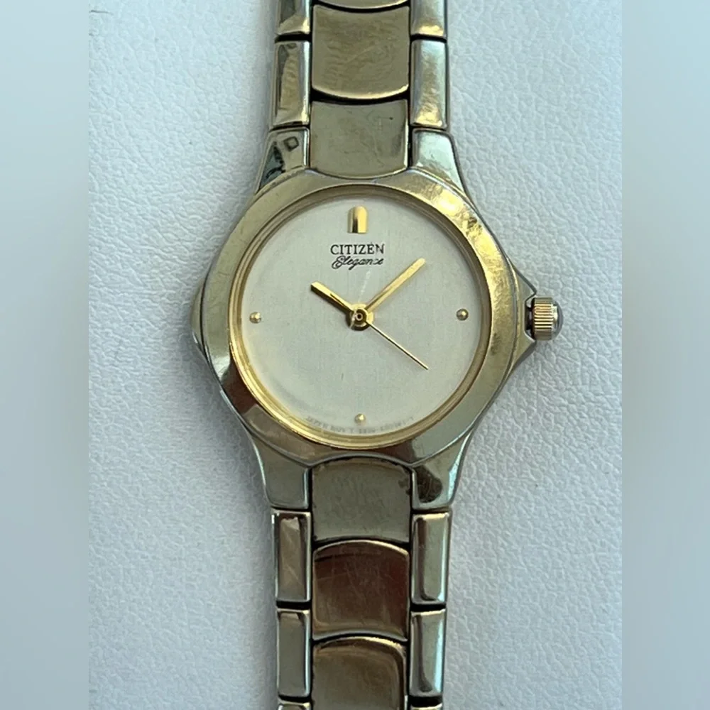 Citizen Elegance Ladies Watch Gold Tone Bracelet, Dial, Hands Hidden Clasp